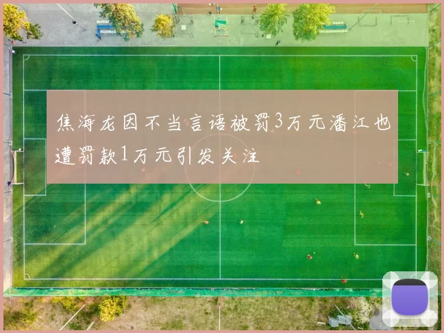 焦海龙因不当言语被罚3万元潘江也遭罚款1万元引发关注